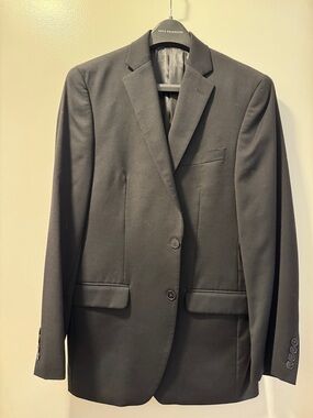 Calvin Klein Black Single-Breasted Men's Suit Jacket